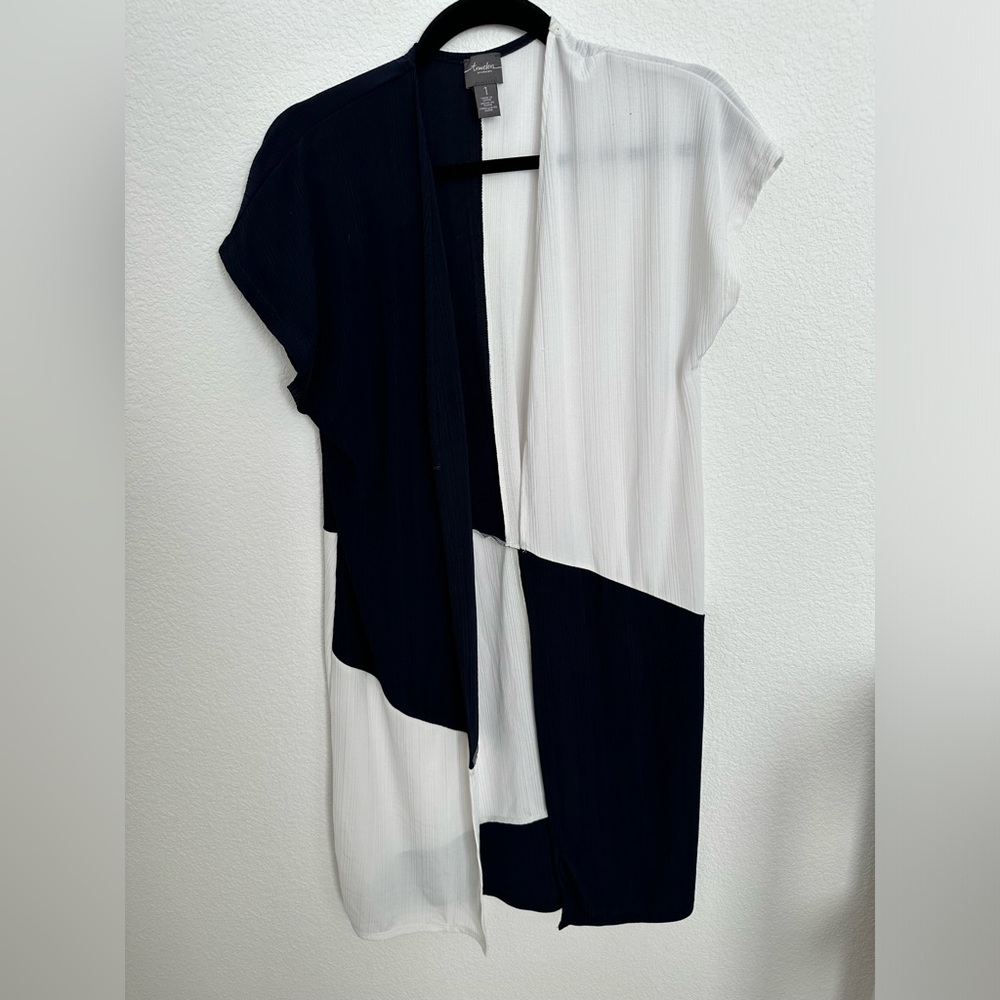 Flowy Cardigan Cover Black and White OS
